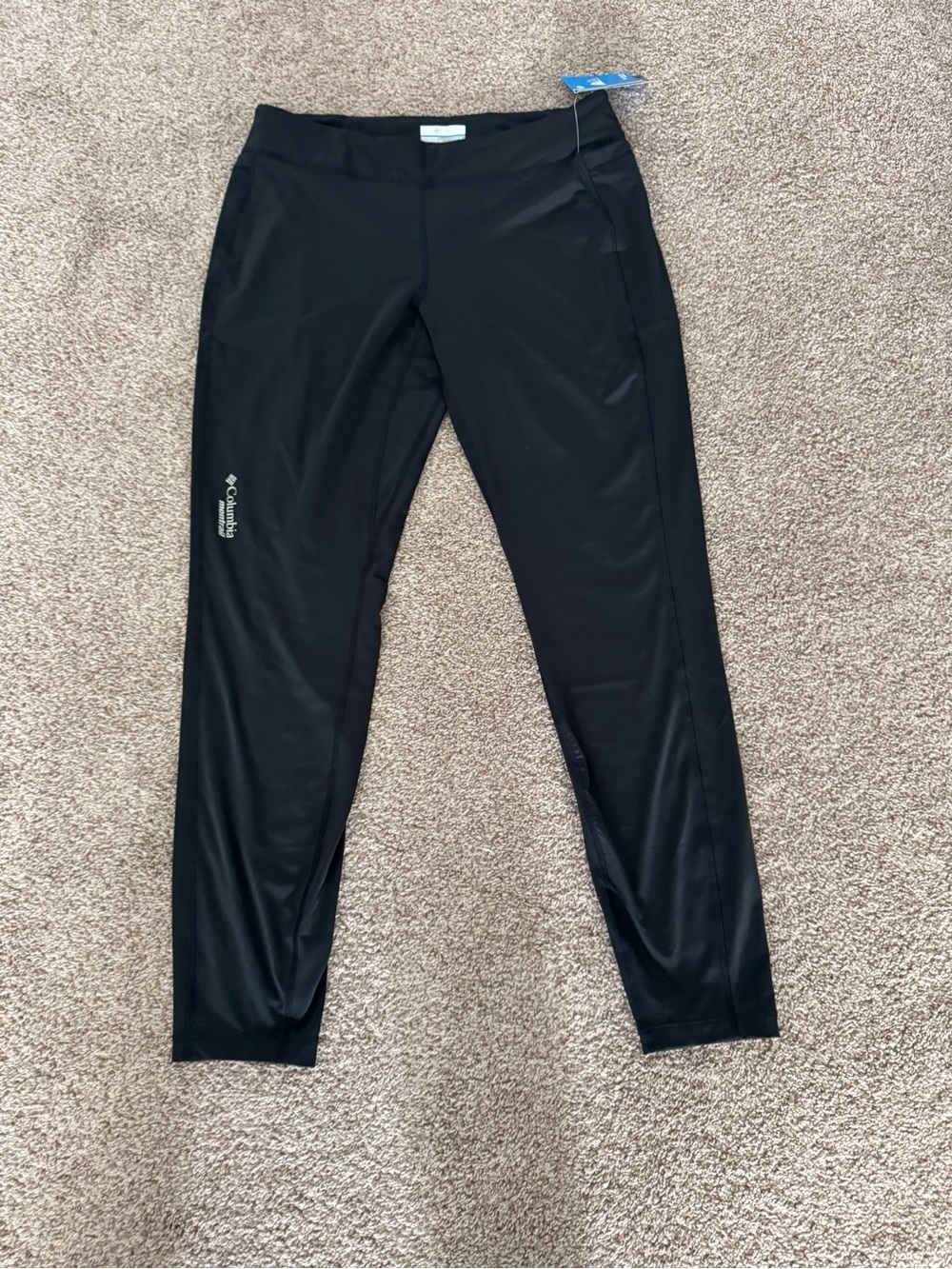 Columbia Black Active Leggings with Logo Tag
